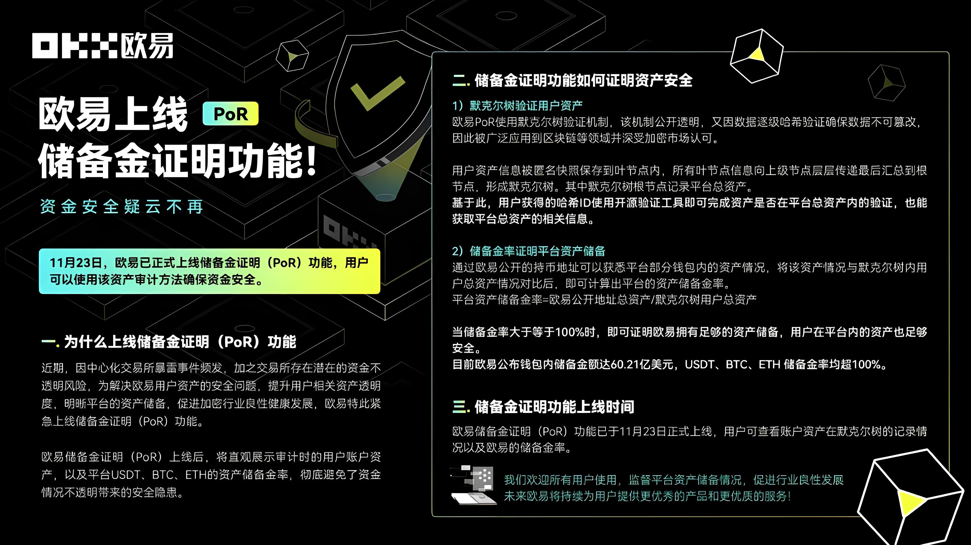 如何管理歐易儲備金證明？